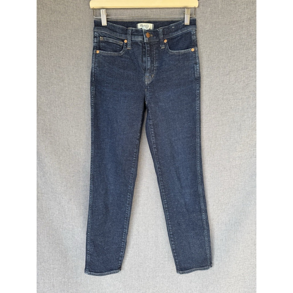Madewell Jeans Women's‎ 26 Stovepipe Mid Rise Stretch Dark Wash